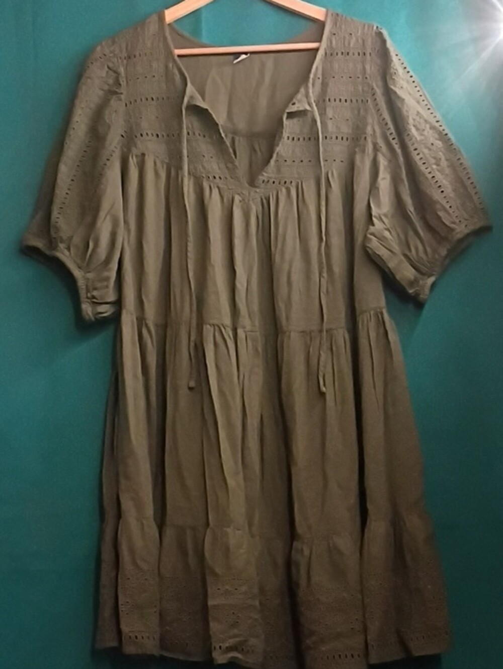 Old Navy Olive Green Midi Dress